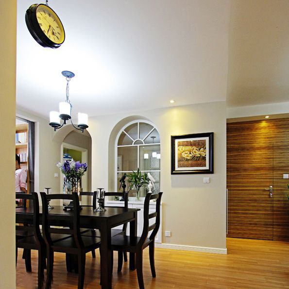 95平現(xiàn)代混搭隱形門+陽臺變書房風(fēng)格裝修效果